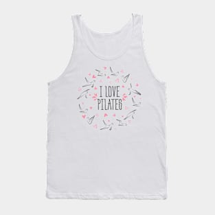 Pilates poses in shape of a circle Tank Top